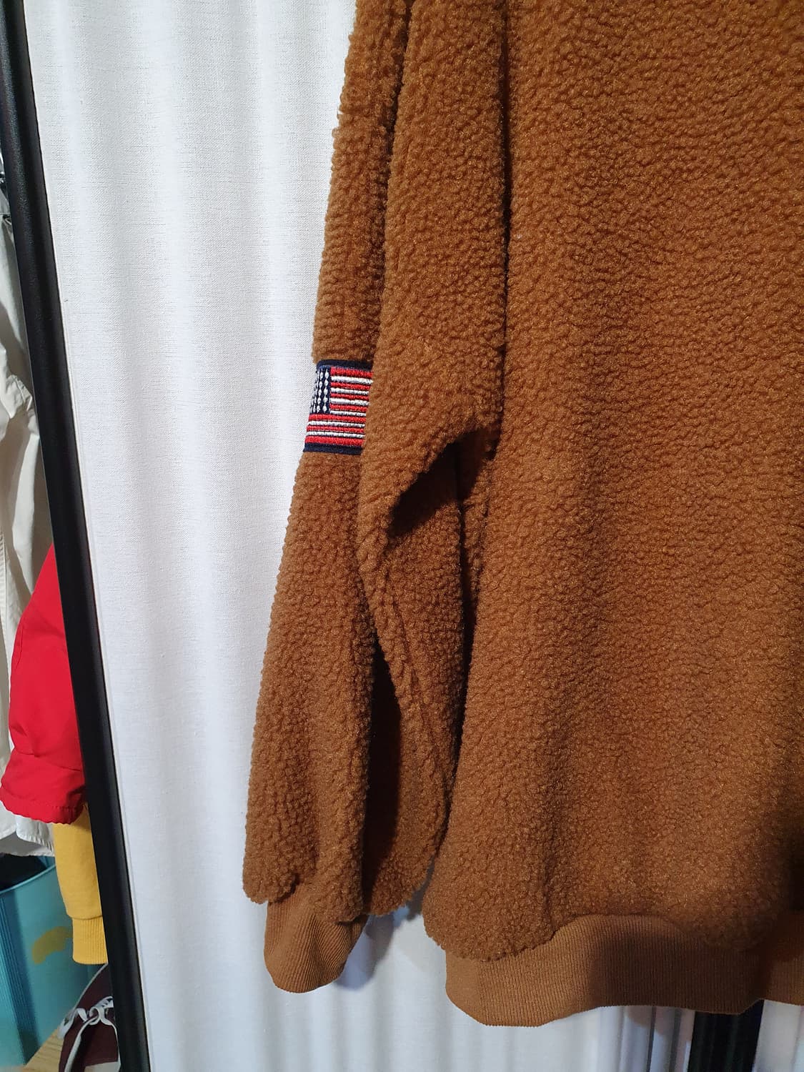 USA 뽀글이 플리스 맨투맨 브라운 XL 2200319 상품이미지6