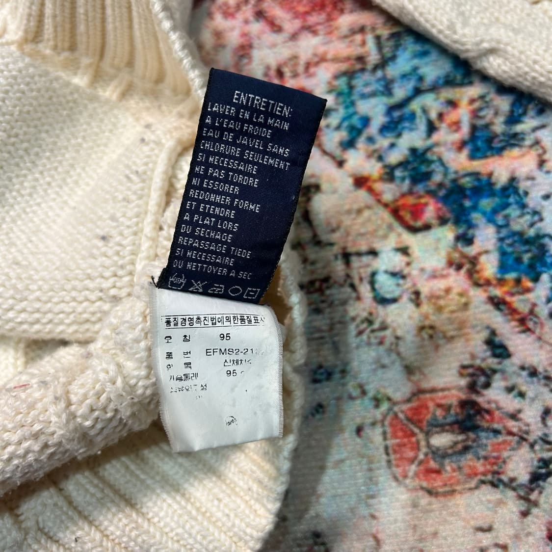 [M] 90s 폴로 랄프로렌 숄카라 케이블 니트 가디건 상품이미지9