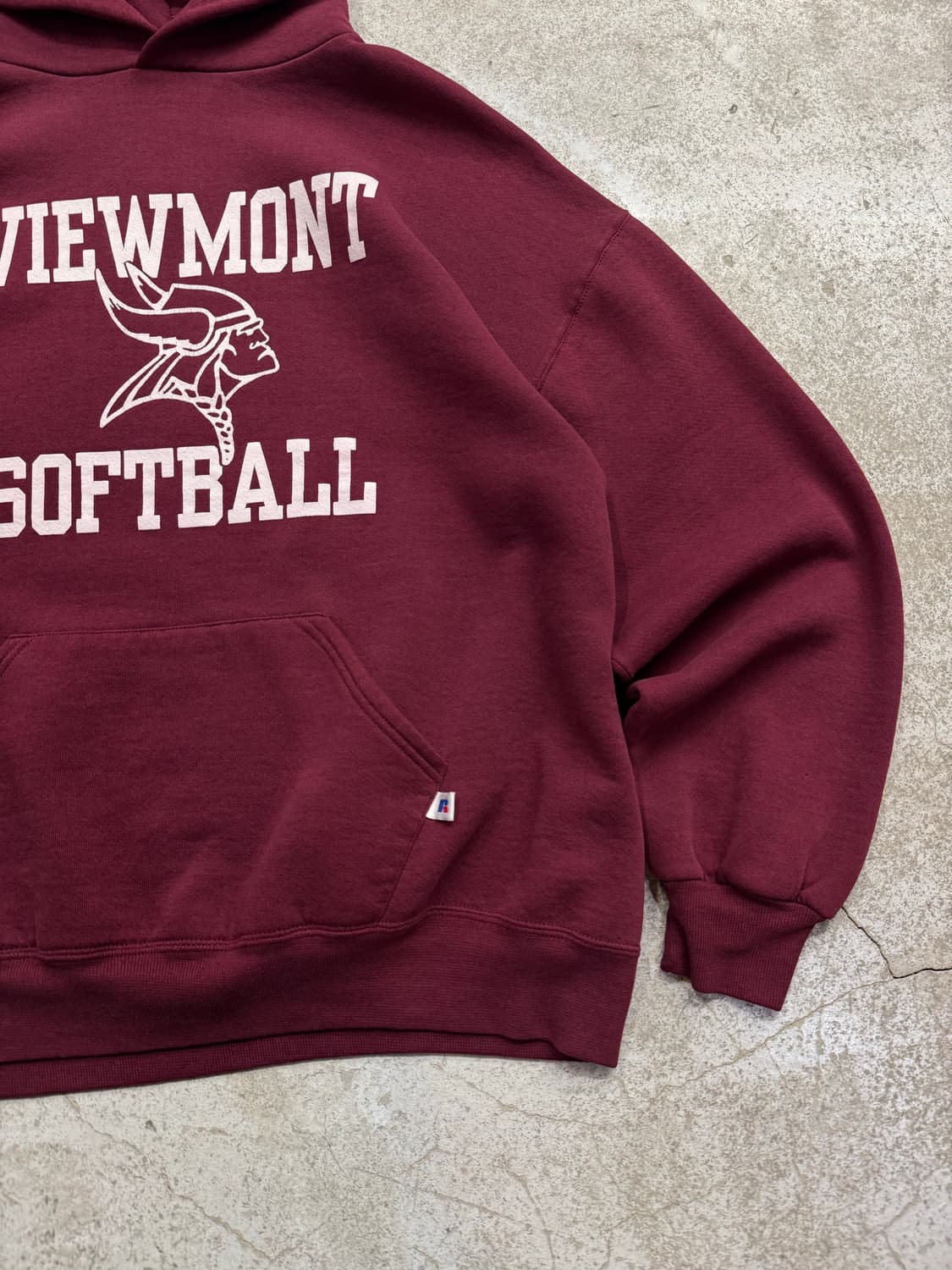 90s 러셀 포켓 후드티 usa 상품이미지3