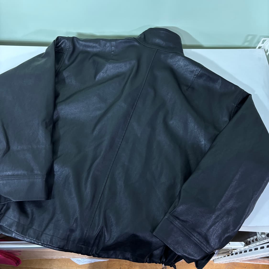 L 105 파르티멘토 블랙 레더자켓 상품이미지4