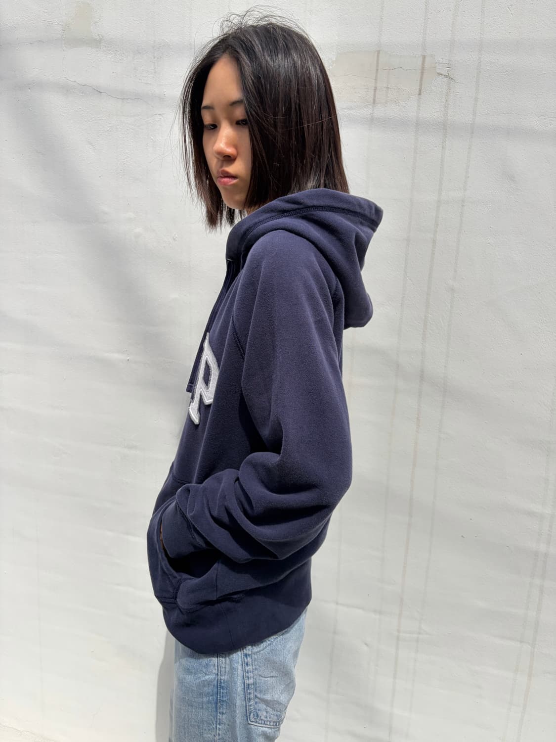 Gap 네이비 로고 후드티 S 상품이미지3