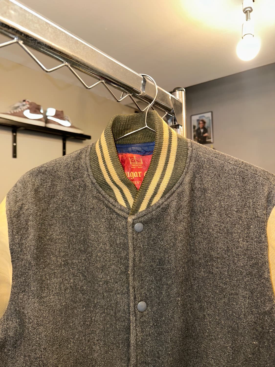 90’s Sugar Cane wool/leather varsity JK 상품이미지4