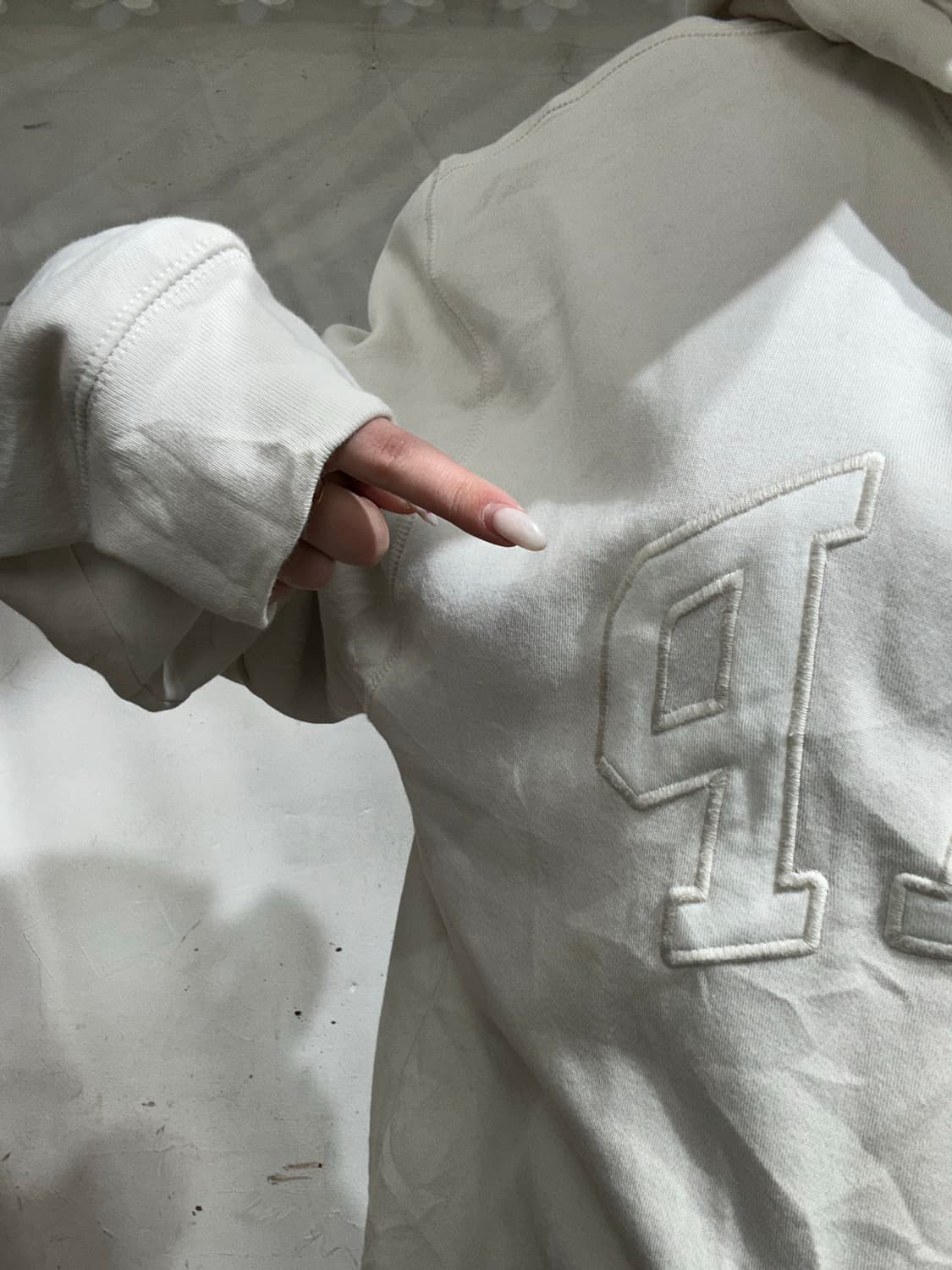 갭 GAP 화이트 빅 로고 후드집업 XL 상품이미지4