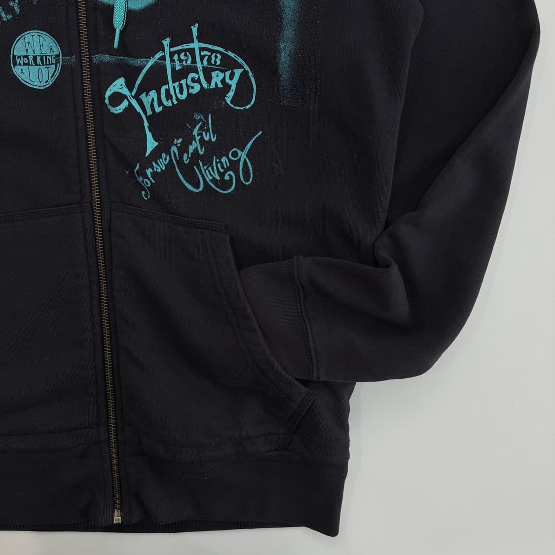 Diesel 디젤 프린팅 코튼 후드집업 상품이미지4