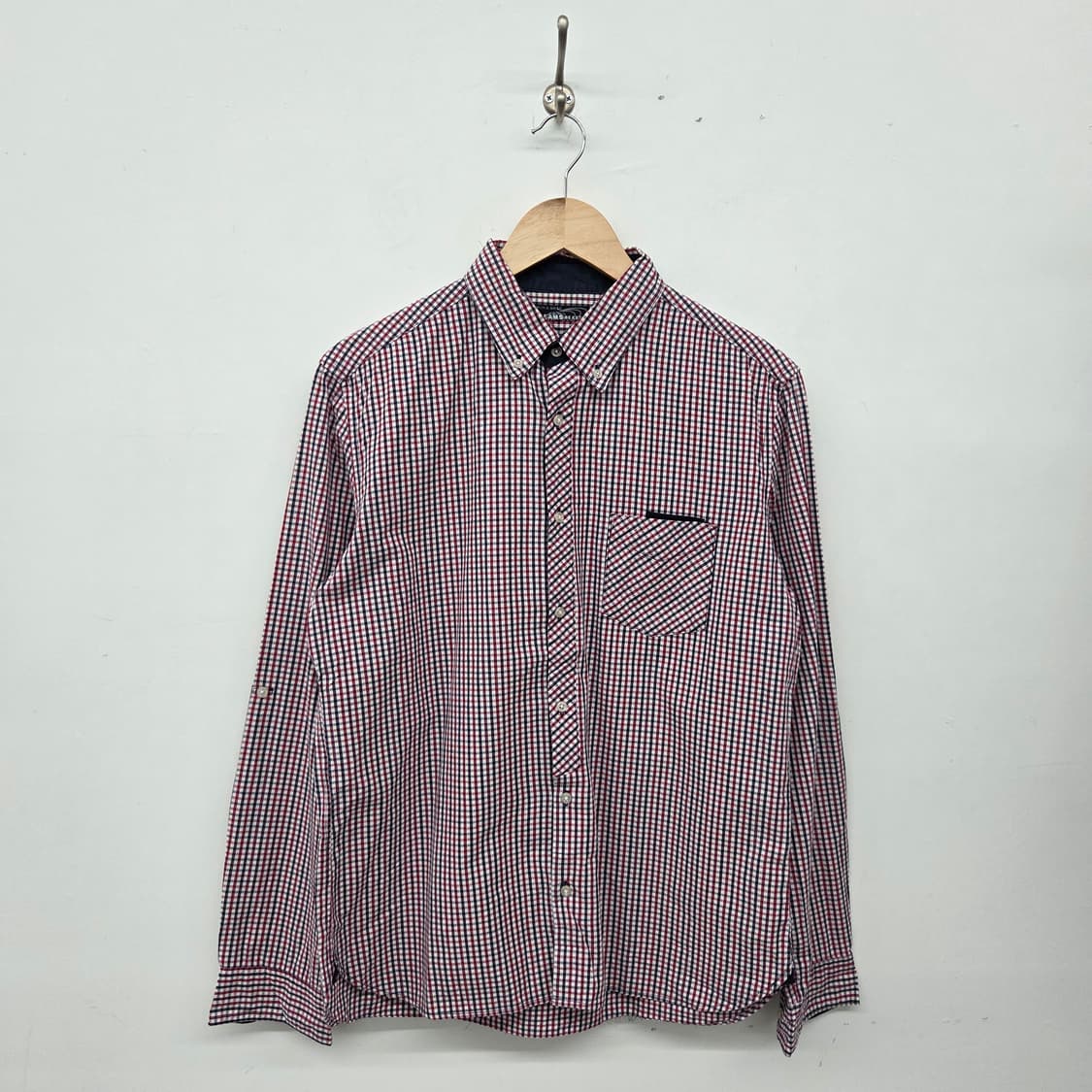 빔즈 체크 긴팔 셔츠 남방 여L 상품이미지1