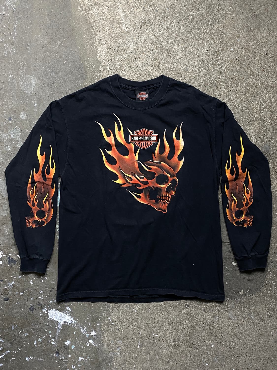 [L] 빈티지 할리 데이비슨 티셔츠 롱슬리브  상품이미지1