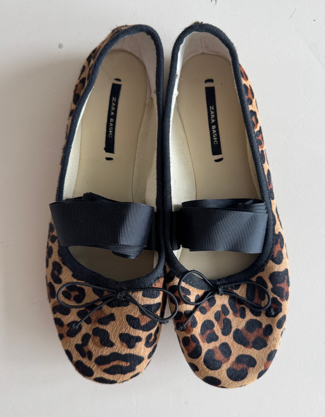 Zara Calfskin Leopard Balerina Shoes 상품이미지2