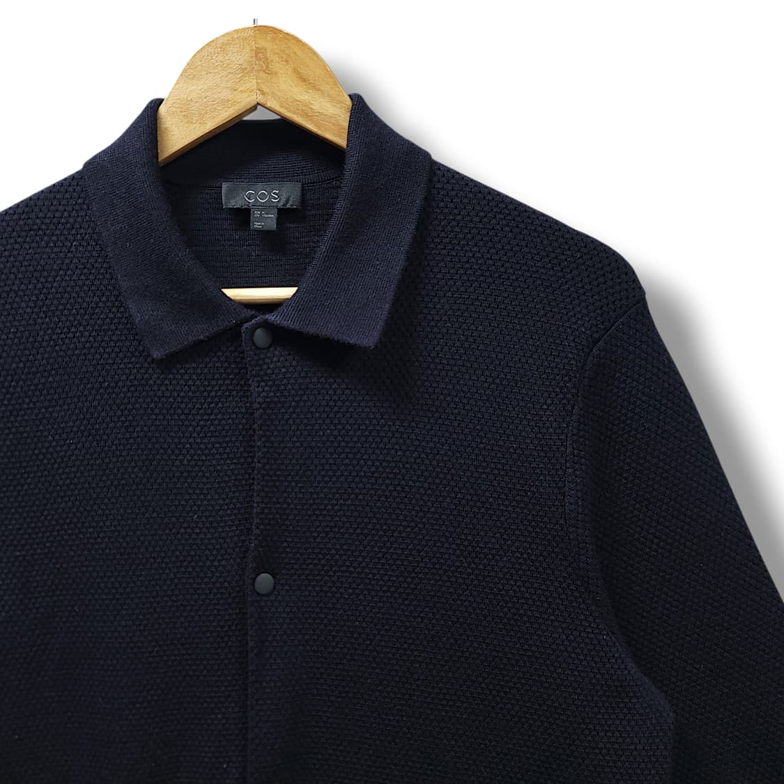 [M] 코스(COS) 다크네이비 울 카라 셔츠 가디건 상품이미지3
