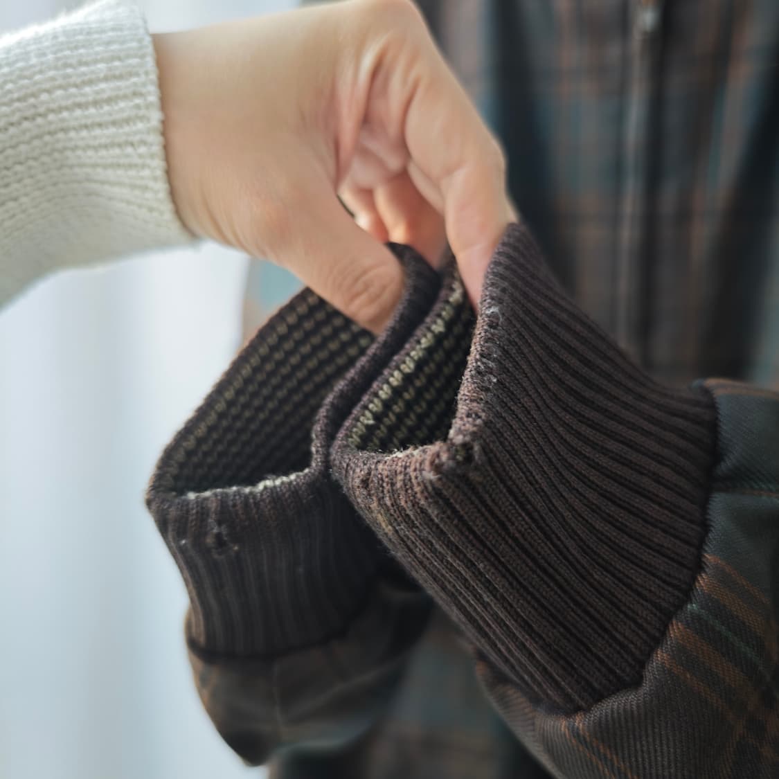 라코스테 서광 90s 리버시블 양면 블루종 자켓 브라운 그린 XL(EL) 상품이미지6