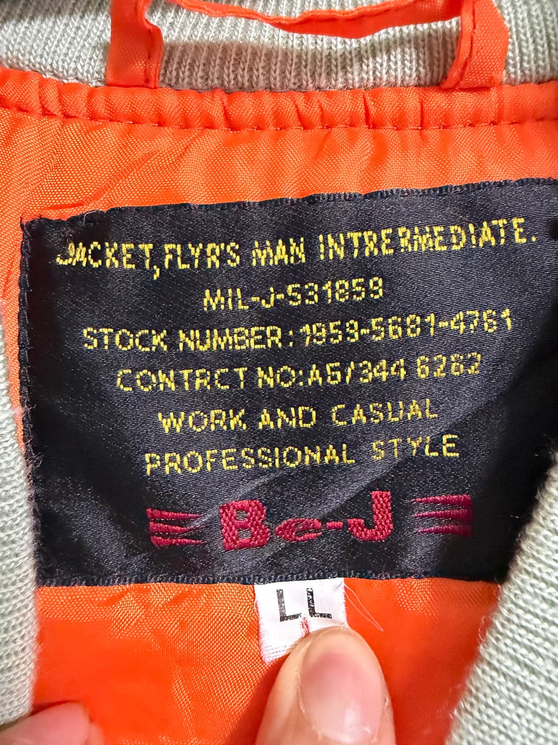 Be-J MA-1 플라이트 자켓 상품이미지3