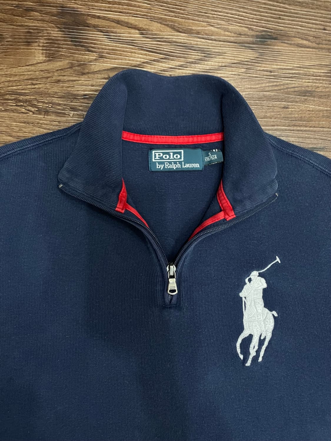 폴로 랄프로렌 빅포니 하프집업 니트 네이비 상품이미지2