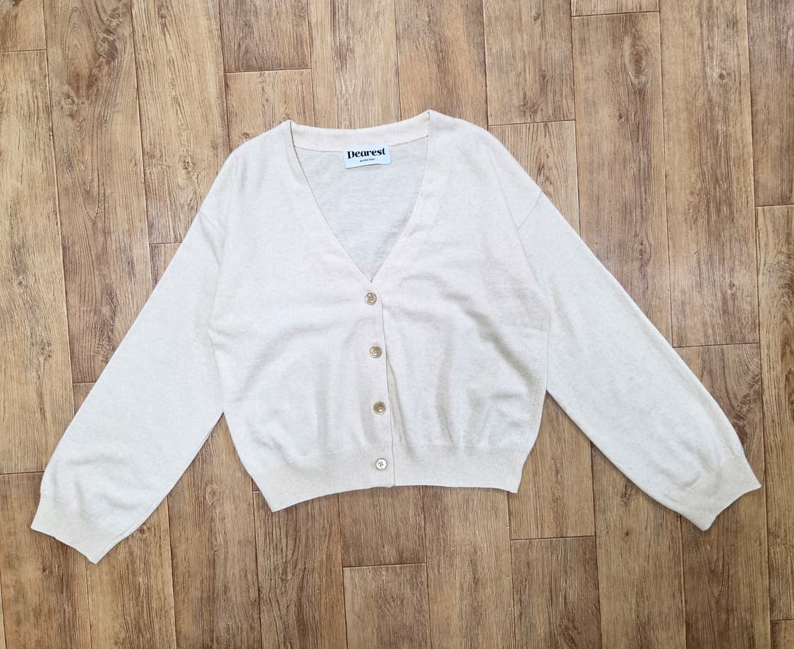 메이비베이비(MAYBEBABY) 디어리스트 V넥 가디건 프리사이즈 새상품 상품이미지1