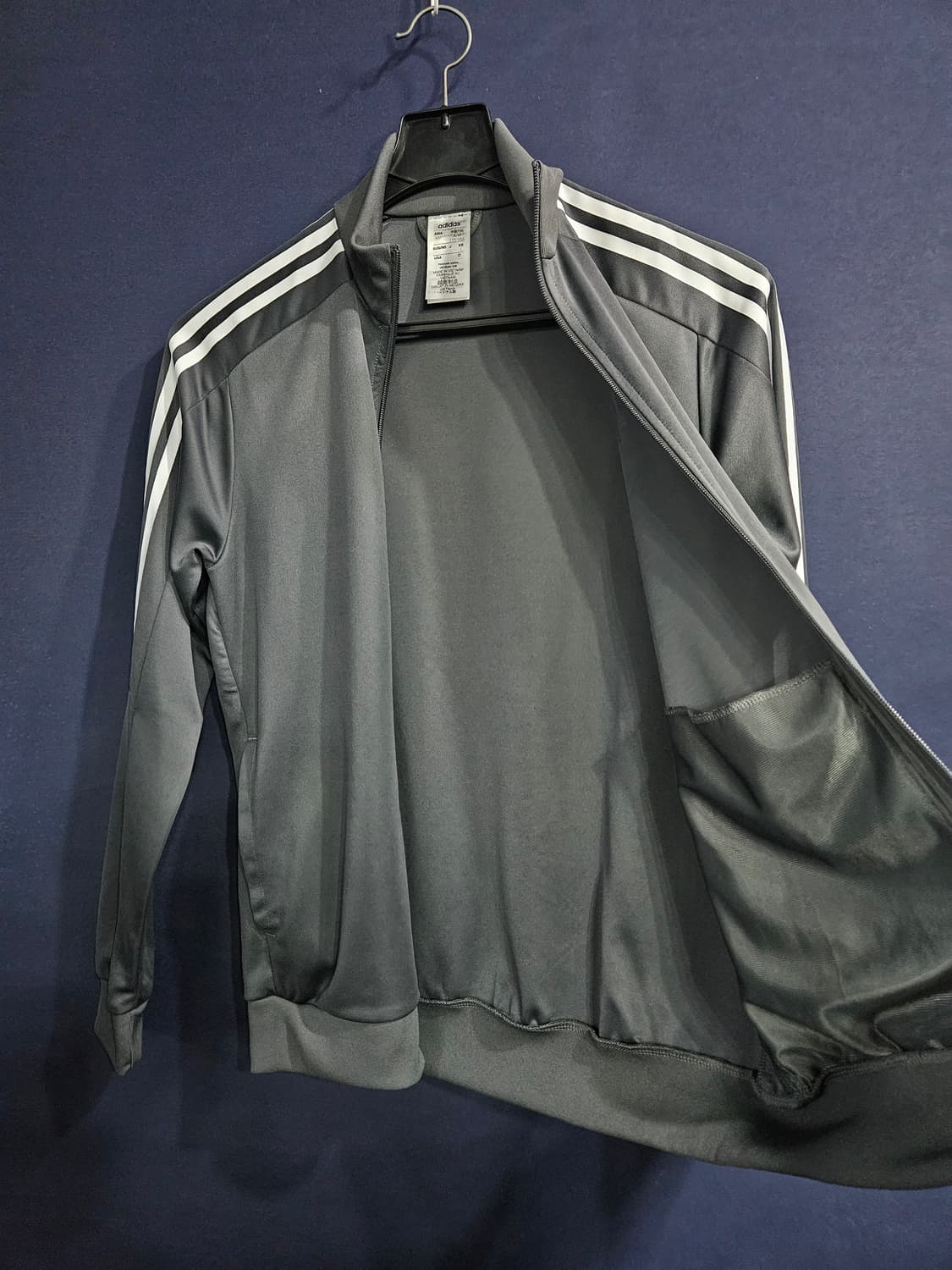 아디다스 삼선 그레이 남성 슬림핏 100 져지 상품이미지8