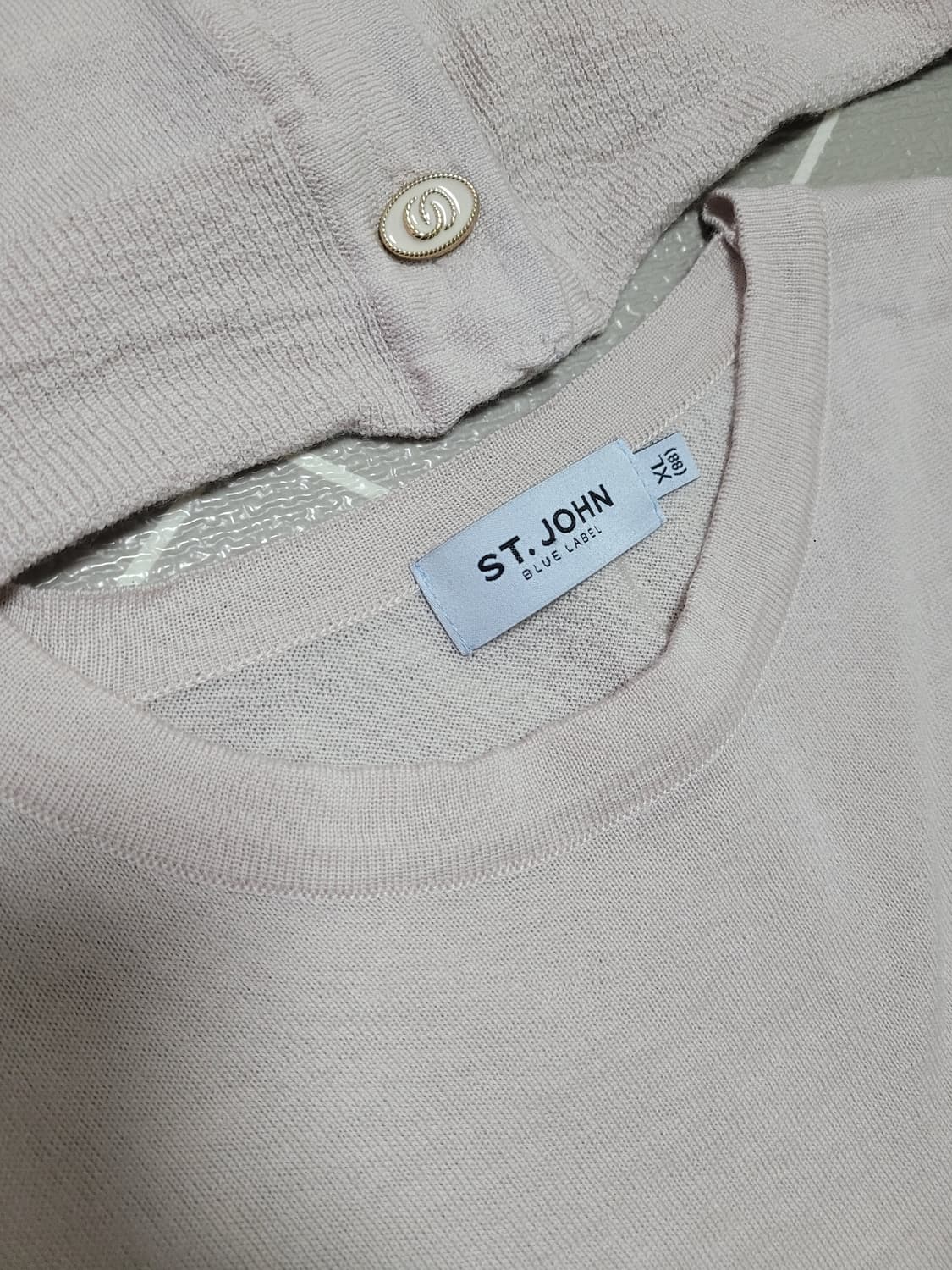 ST.JOHN 센존 블루라벨 모 니트 가디건 세트 XL 상품이미지6