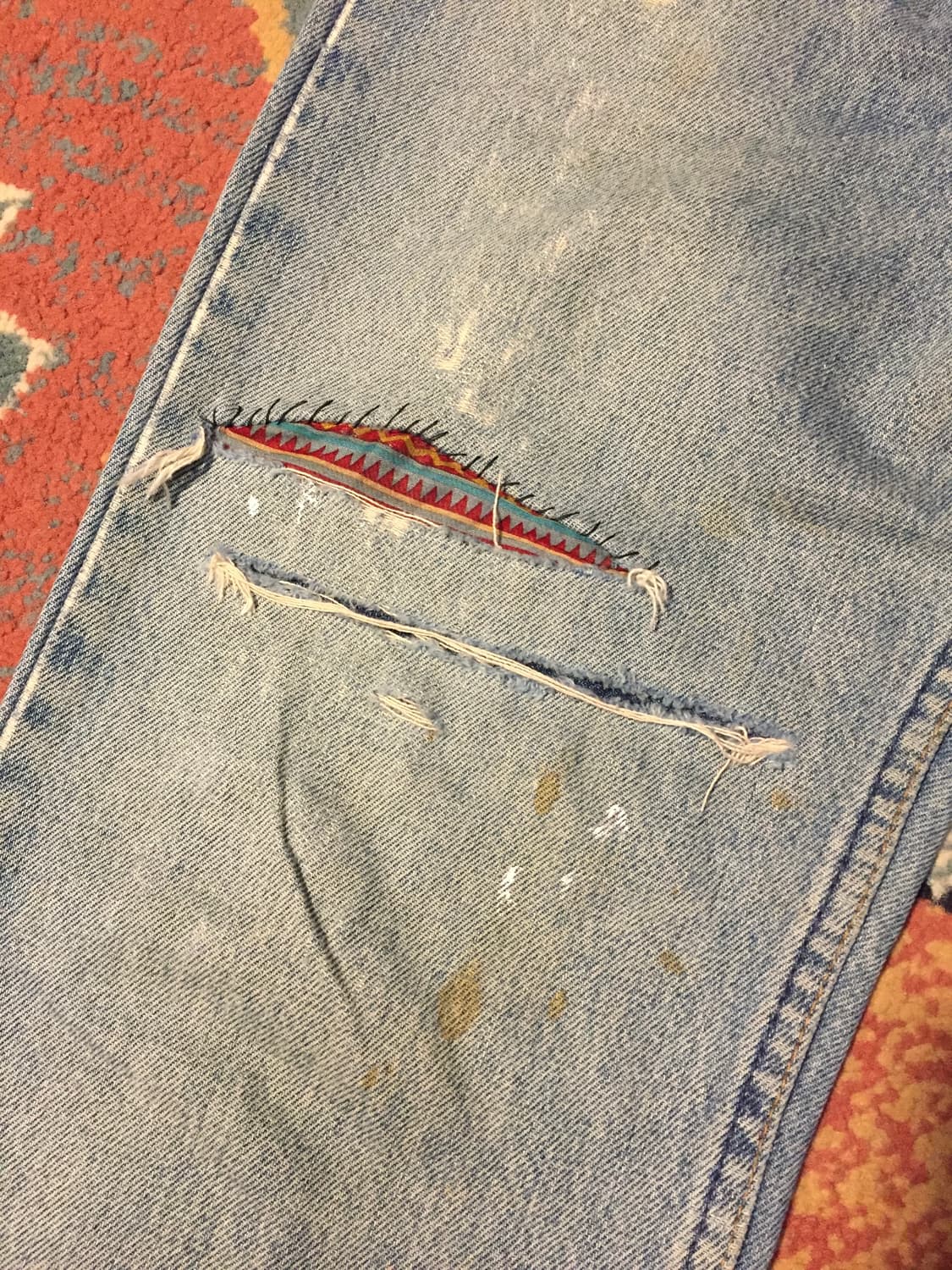 90‘s 리바이스 517 사시코 히피 리페어 데님 상품이미지4