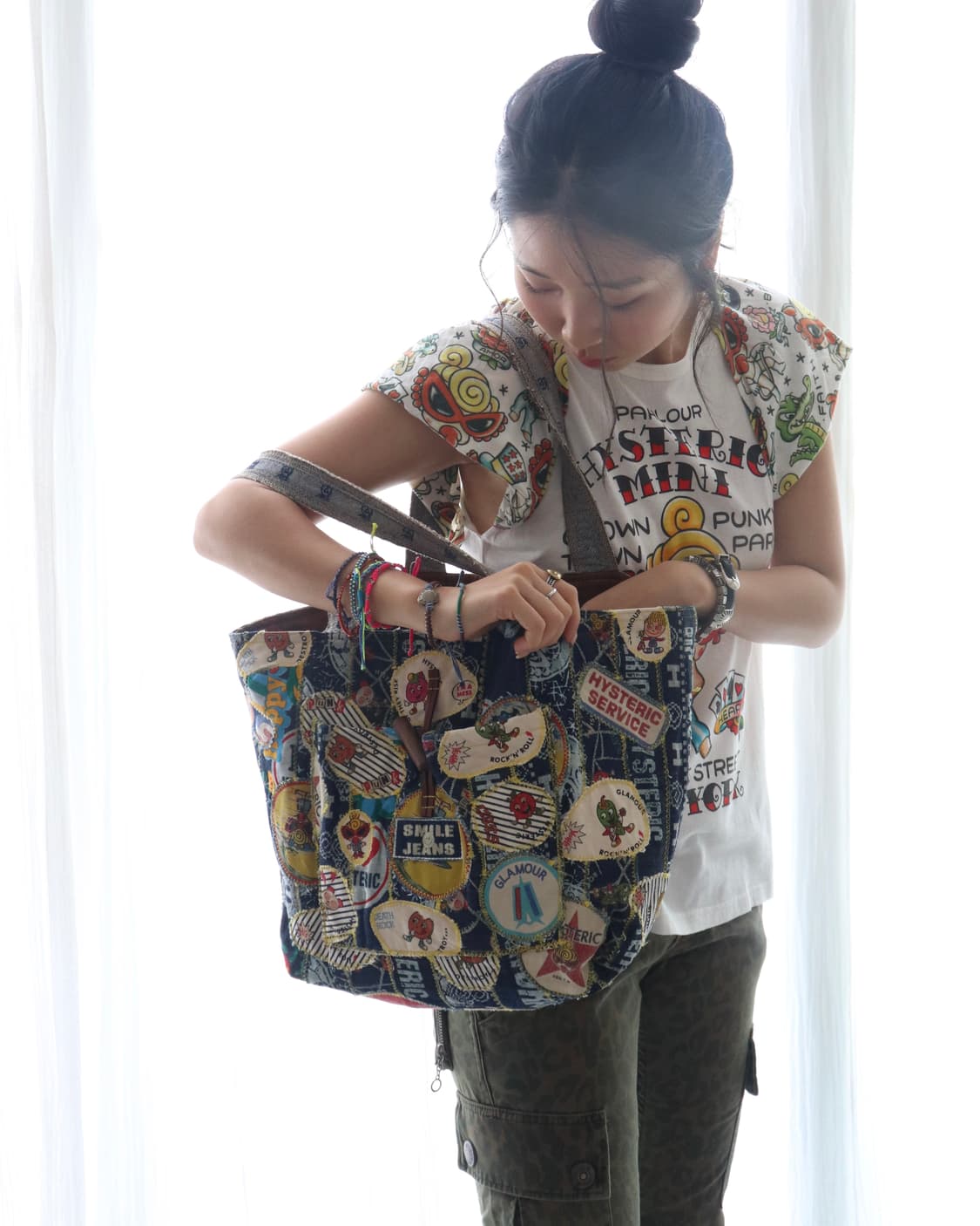 [Hysteric Mini] Patchwork Denim Tote Bag 상품이미지7
