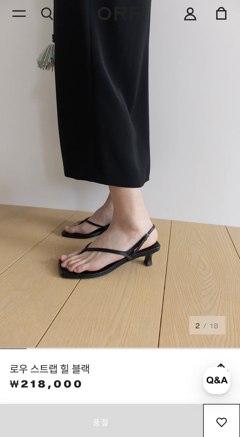 ORR 오르 로우 스트랩 힐 블랙 245 상품이미지2