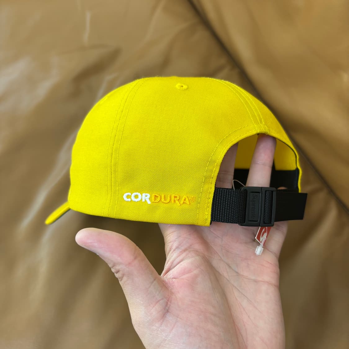 Supreme 슈프림 코듀라 트리플 로고 옐로우 6패널 볼캡 모자 상품이미지8