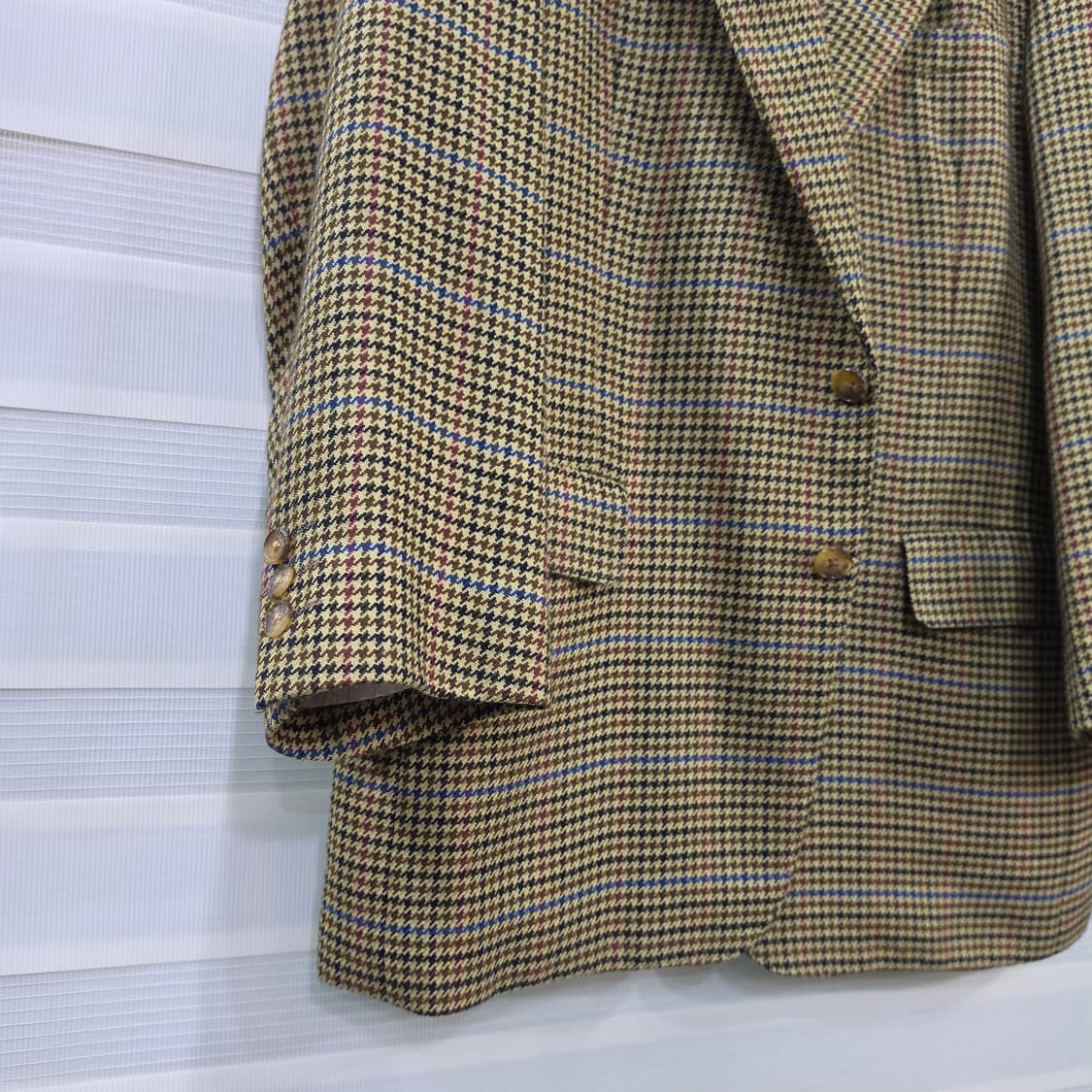 80-90s 영국산 버버리 캐시미어100 하운드투스 블레이져- M정도 상품이미지3