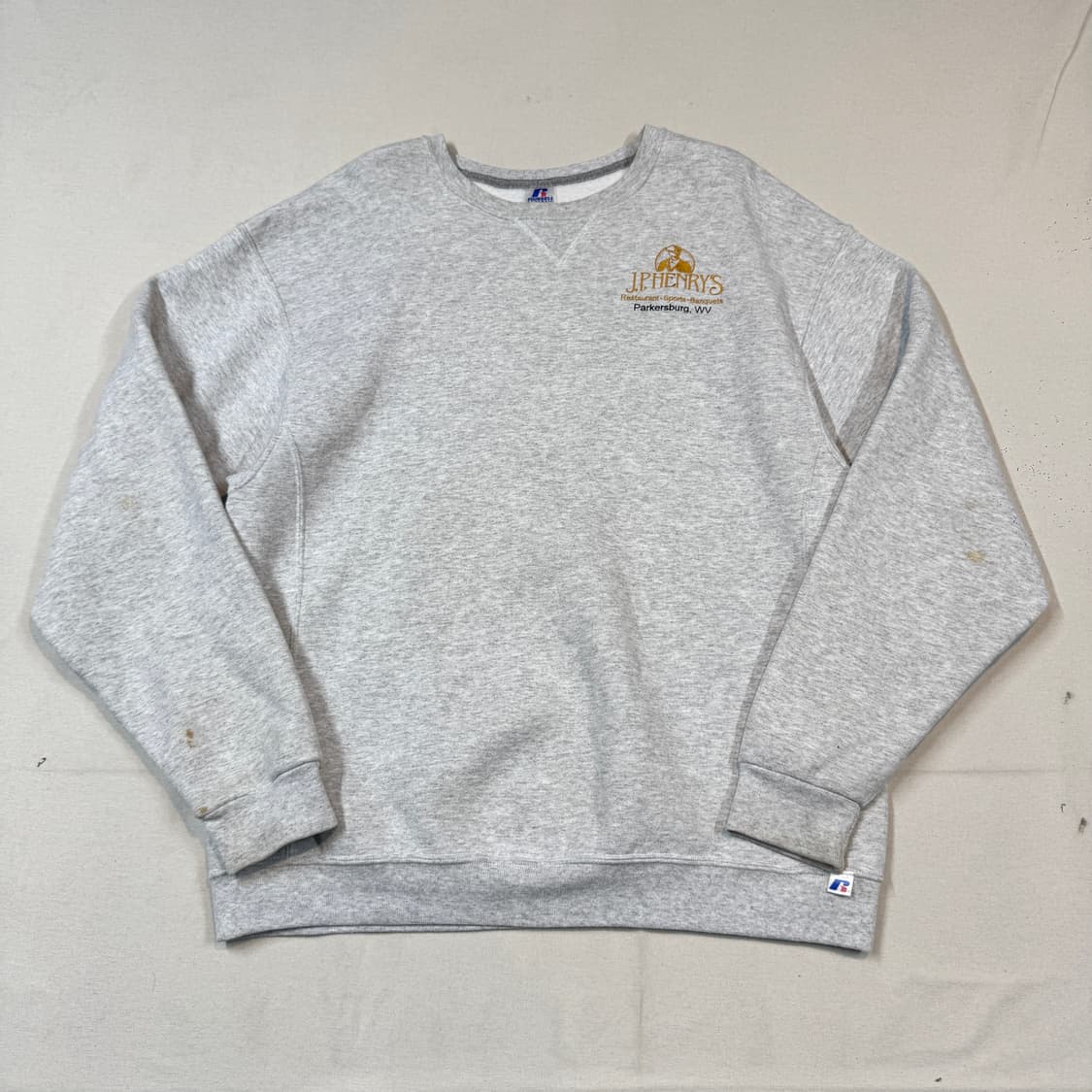 XL) 러셀 애슬레틱 00s J.P. Henry's 자수 스웻 맨투맨 상품이미지1