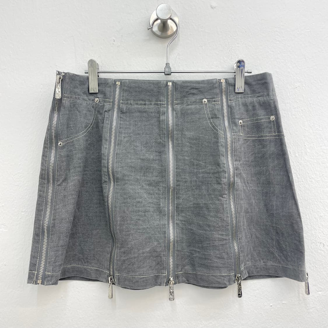 Industrial Zip Mini Skirt 상품이미지1