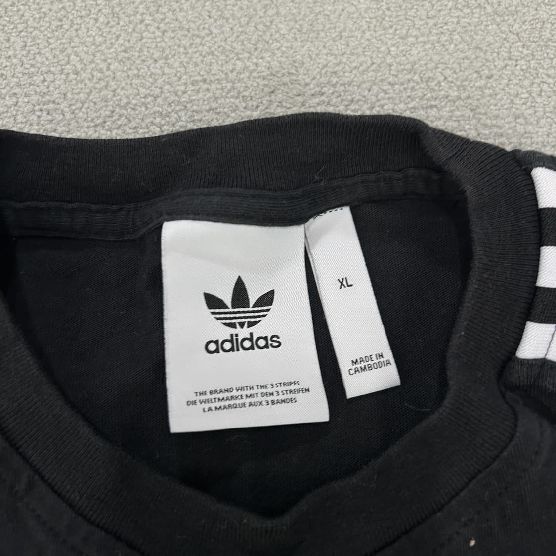  아디다스 삼선 반팔 티셔츠 블랙 XL 상품이미지2
