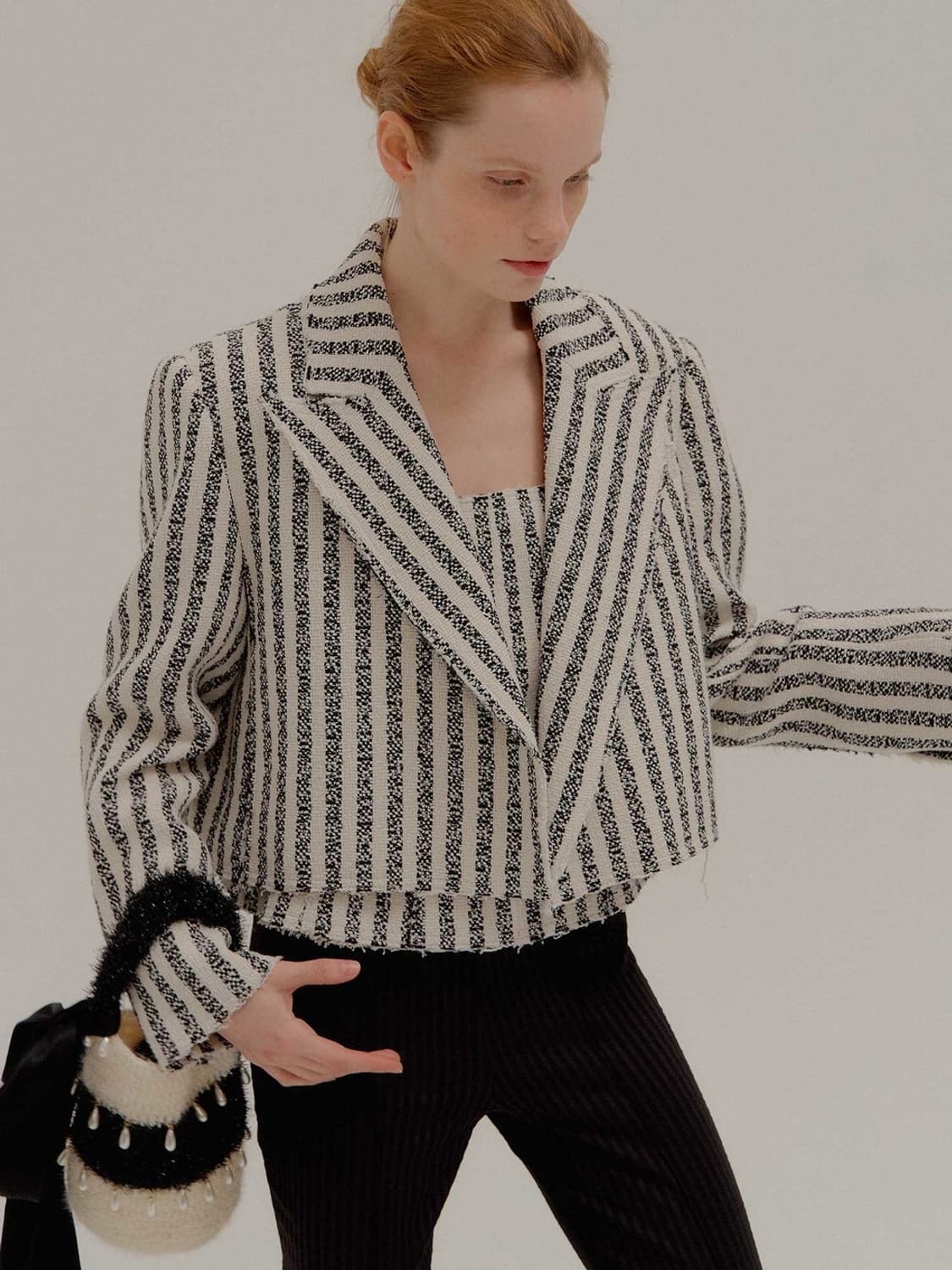 EENK  잉크 트위드 스트라이프 자켓 (44-66) 상품이미지1