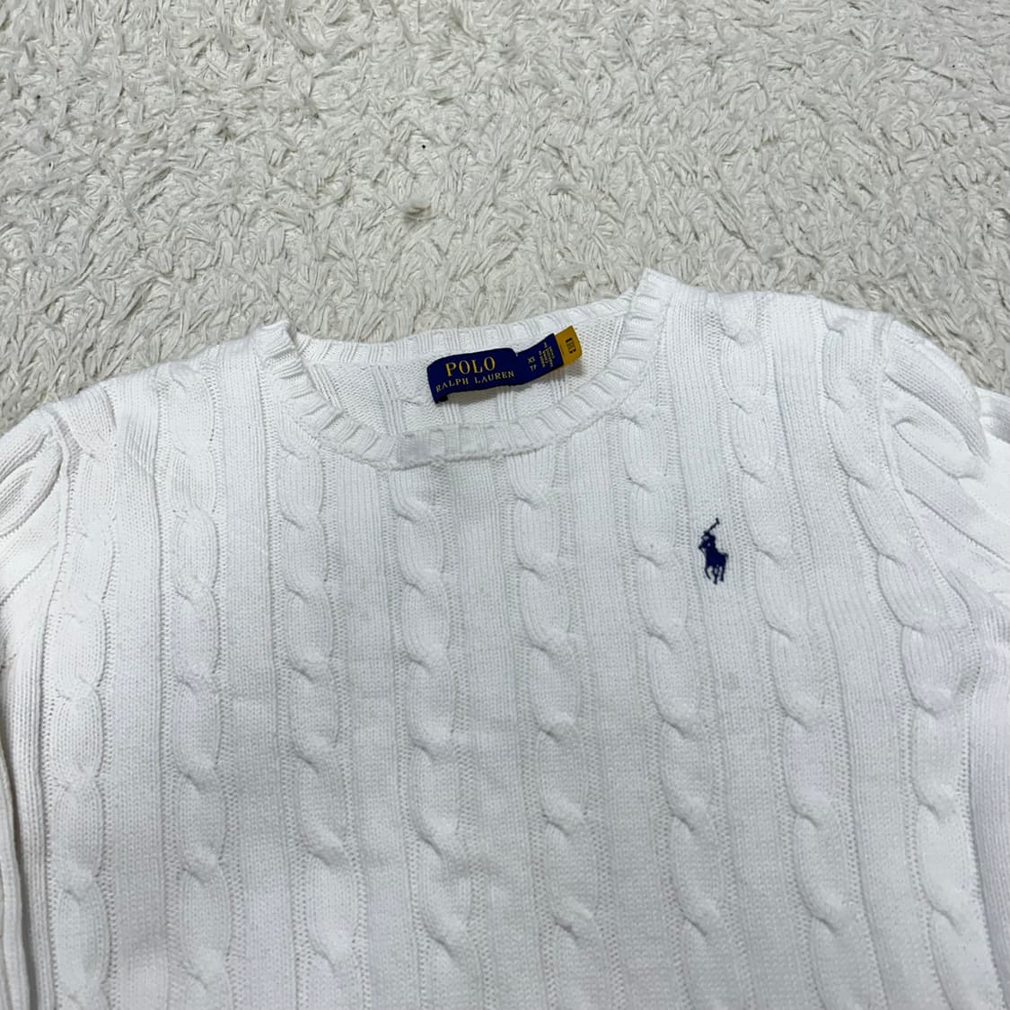Polo Ralph Lauren White Cable Knit 상품이미지5