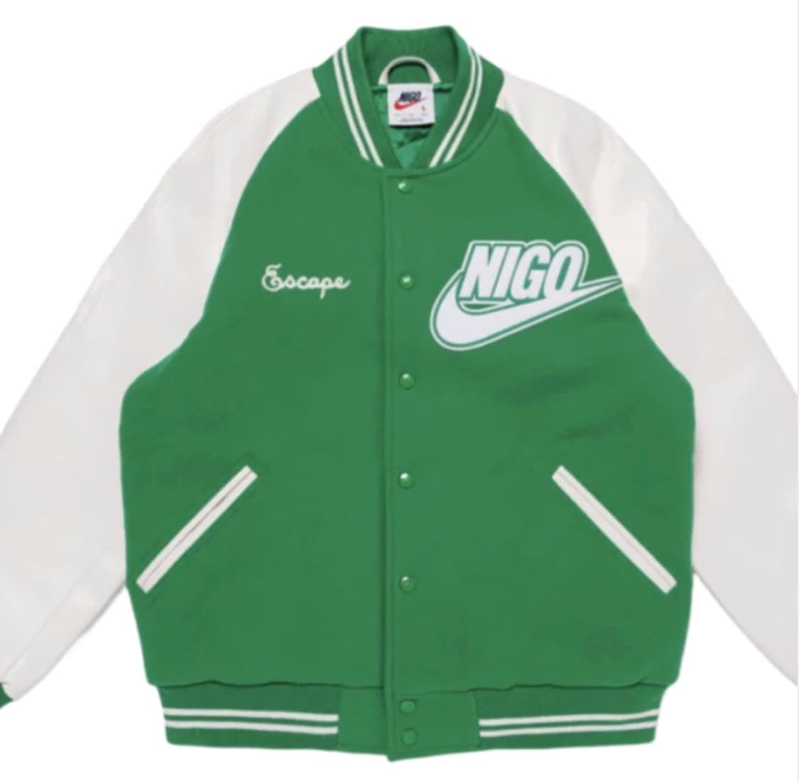 나이키 x 니고 바시티 자켓 그린 상품이미지1