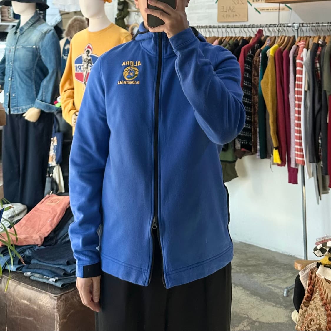 (착용컷) 나이키 올드스쿨 후드 집업 (남성용 M) 상품이미지3