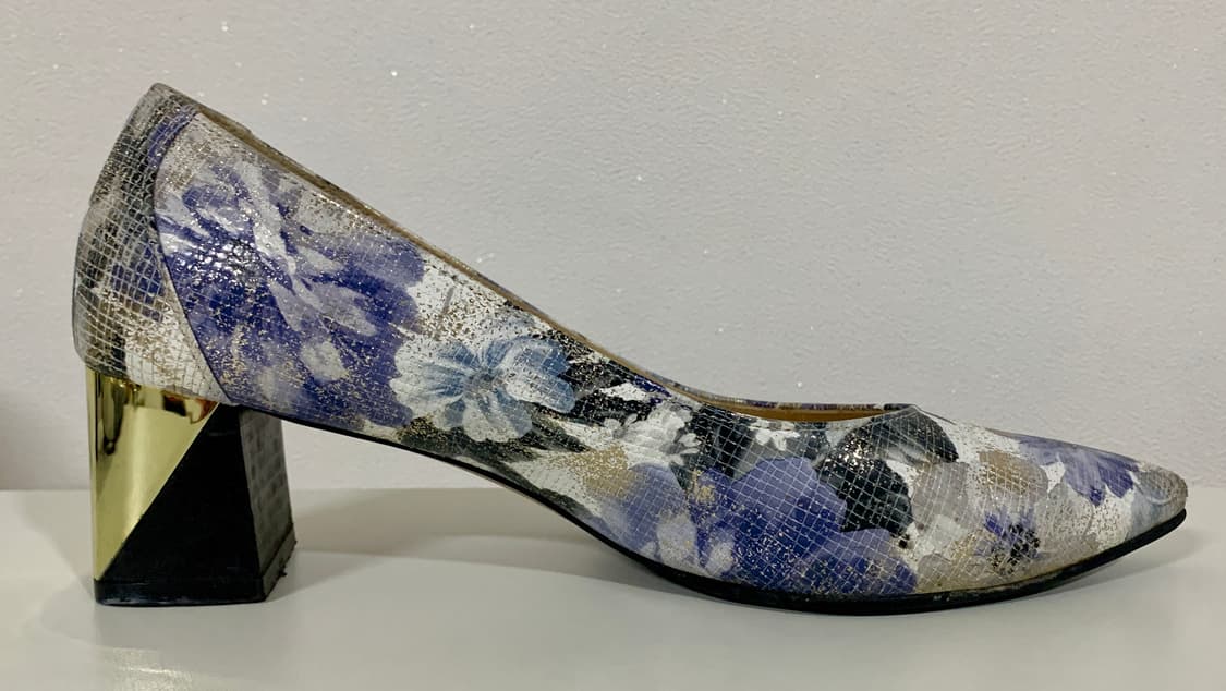 탠디 Tandy 꽃무늬 플라워 패턴 미들 힐 펌프스 여성 구두 235 상품이미지3