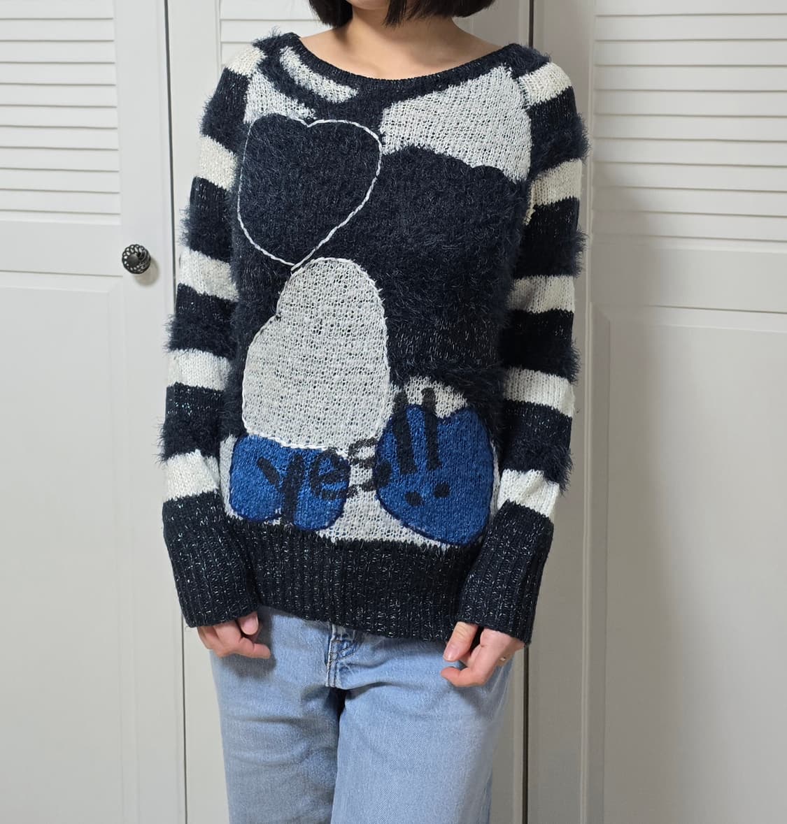 Desigual 데시구알 하트 스트라이프 니트 롱슬리브 상품이미지10