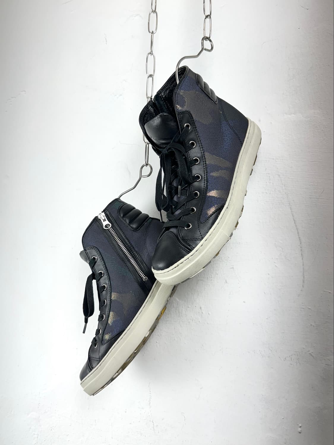 Miharayasuhiro Leather & Camo High Top S 상품이미지2