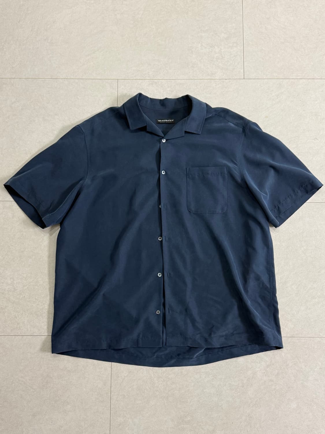 XL) 블랙아웃 모달 셔츠 네이비 상품이미지1