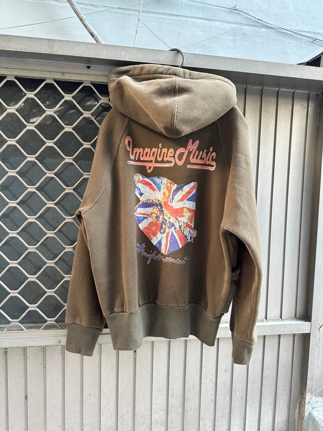 VINTAGE high neck back printing hood zip 상품이미지1