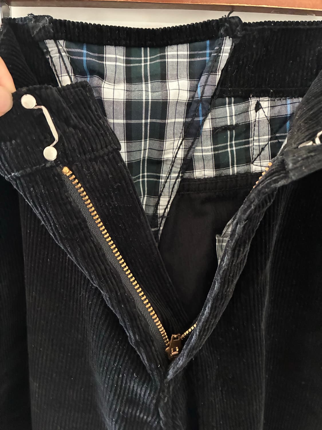 준야 와타나베 꼼데가르송 맨 코듀로이 팬츠 블랙 상품이미지4