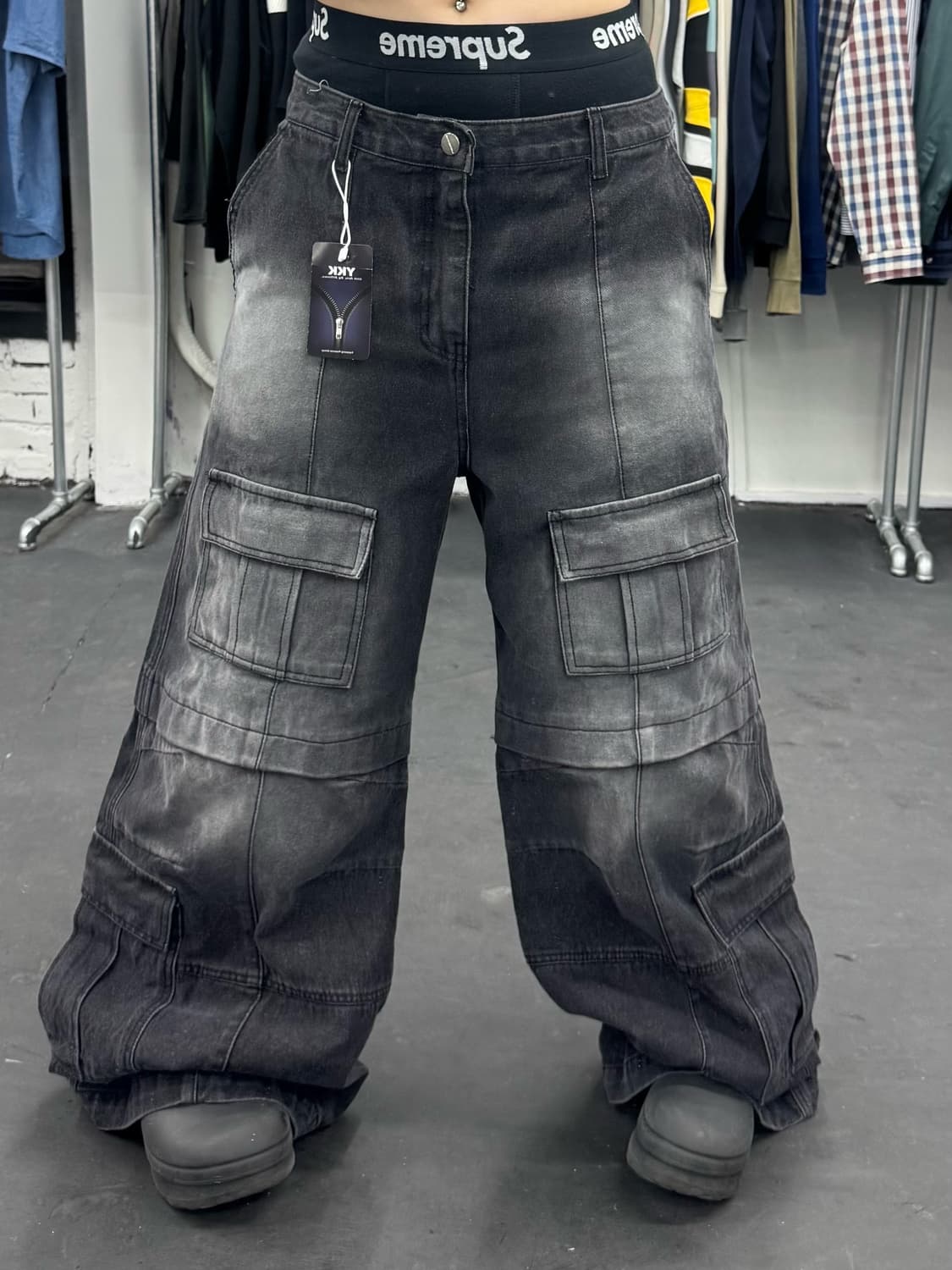 데님 멀티포켓 카고팬츠 상품이미지1