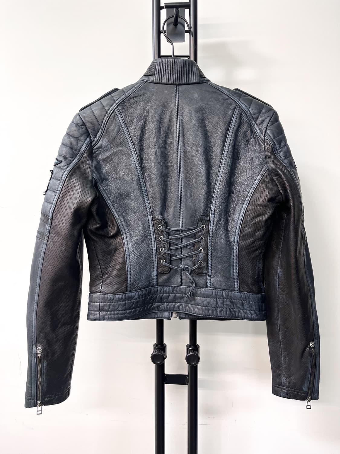 어플릭션 바이커 레더 자켓 상품이미지4