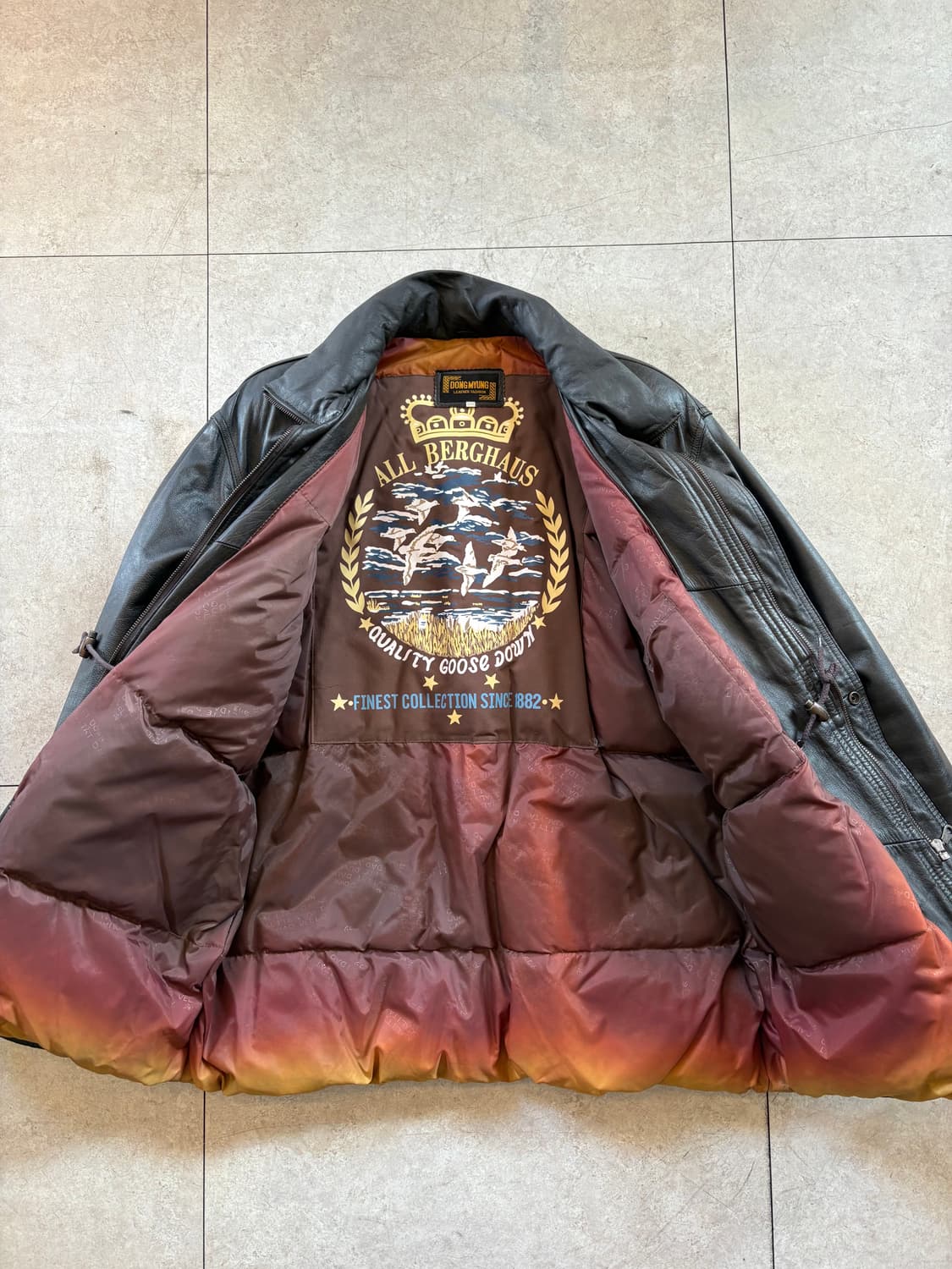 구스 다운 안감 가죽 자켓 상품이미지3