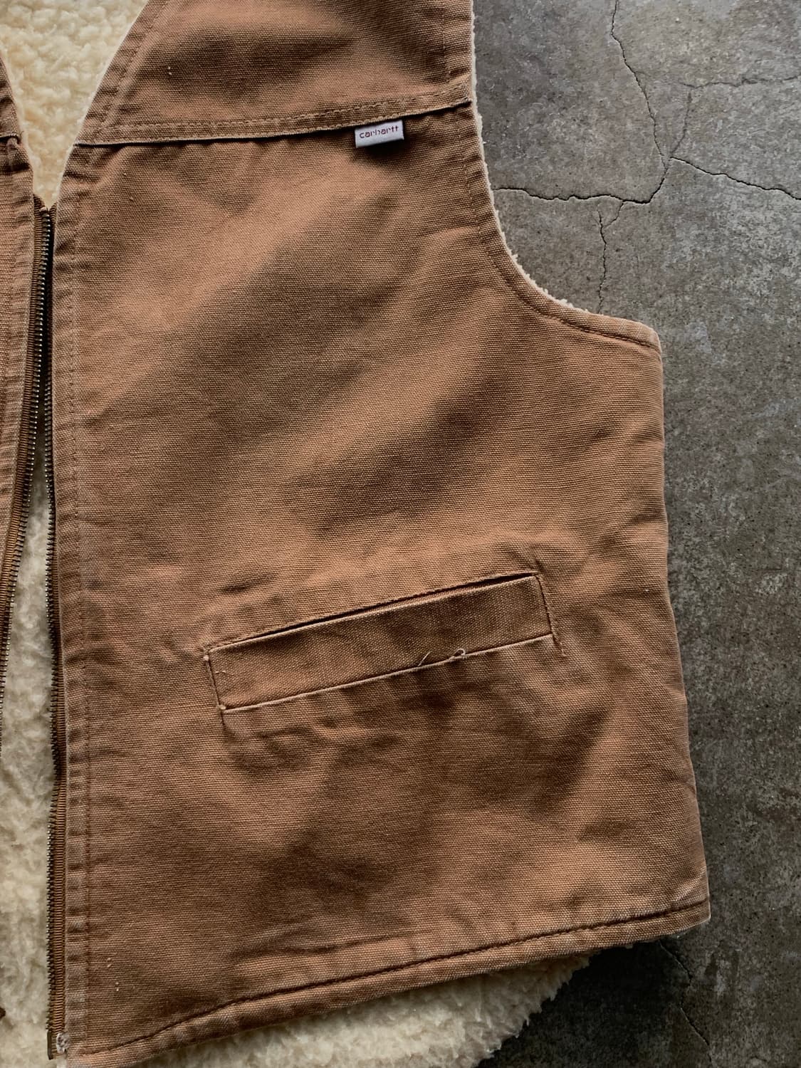 80s 칼하트 쉐르파 베스트 브라운 상품이미지4