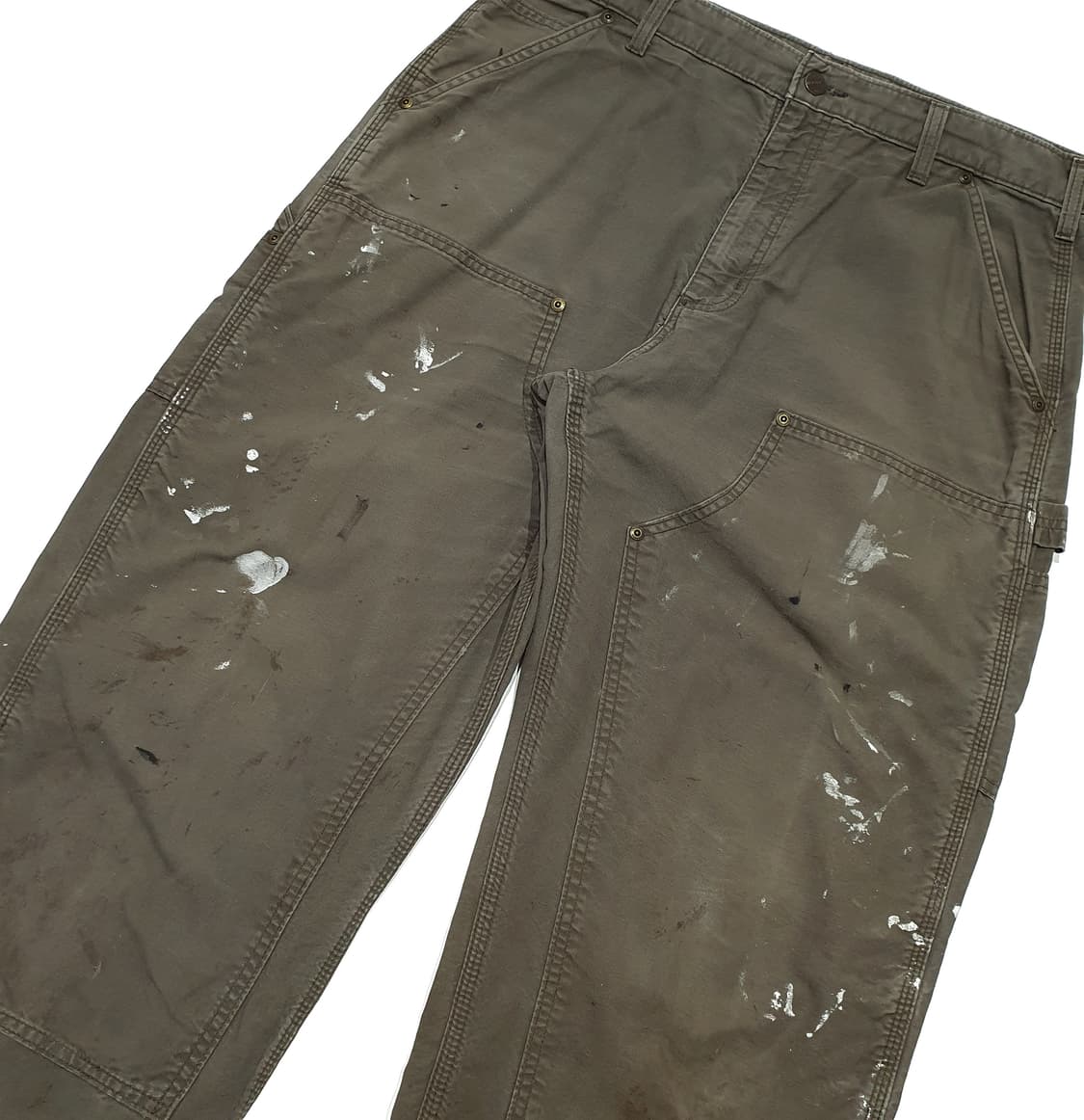 칼하트 더블니 B195 카키 덩가리핏 34 (32~34) 상품이미지3