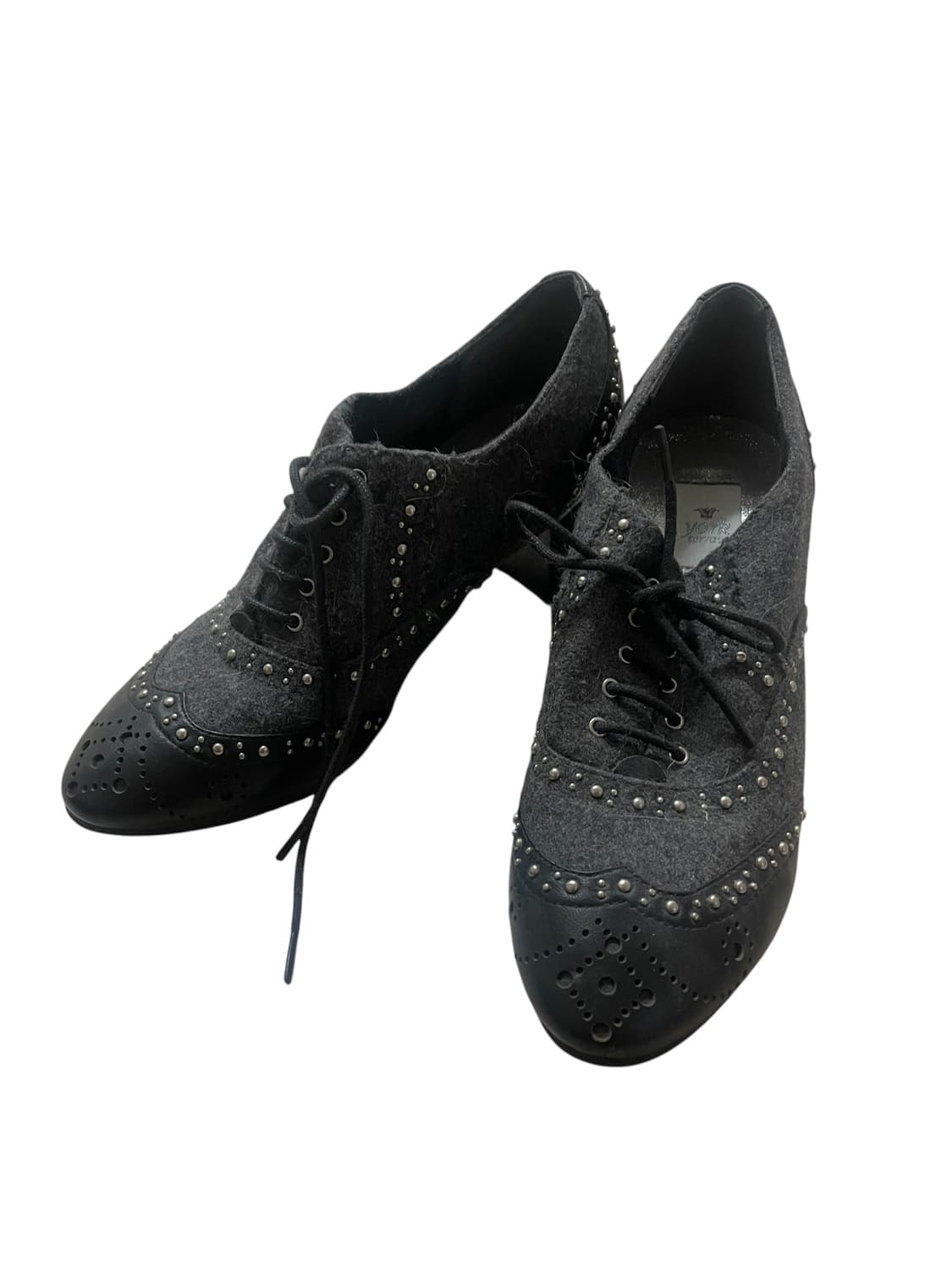 Vtg 스터드 아일렛 힐 230 그런지페어리히피핀터레스트 뮬 로퍼 구두 상품이미지4