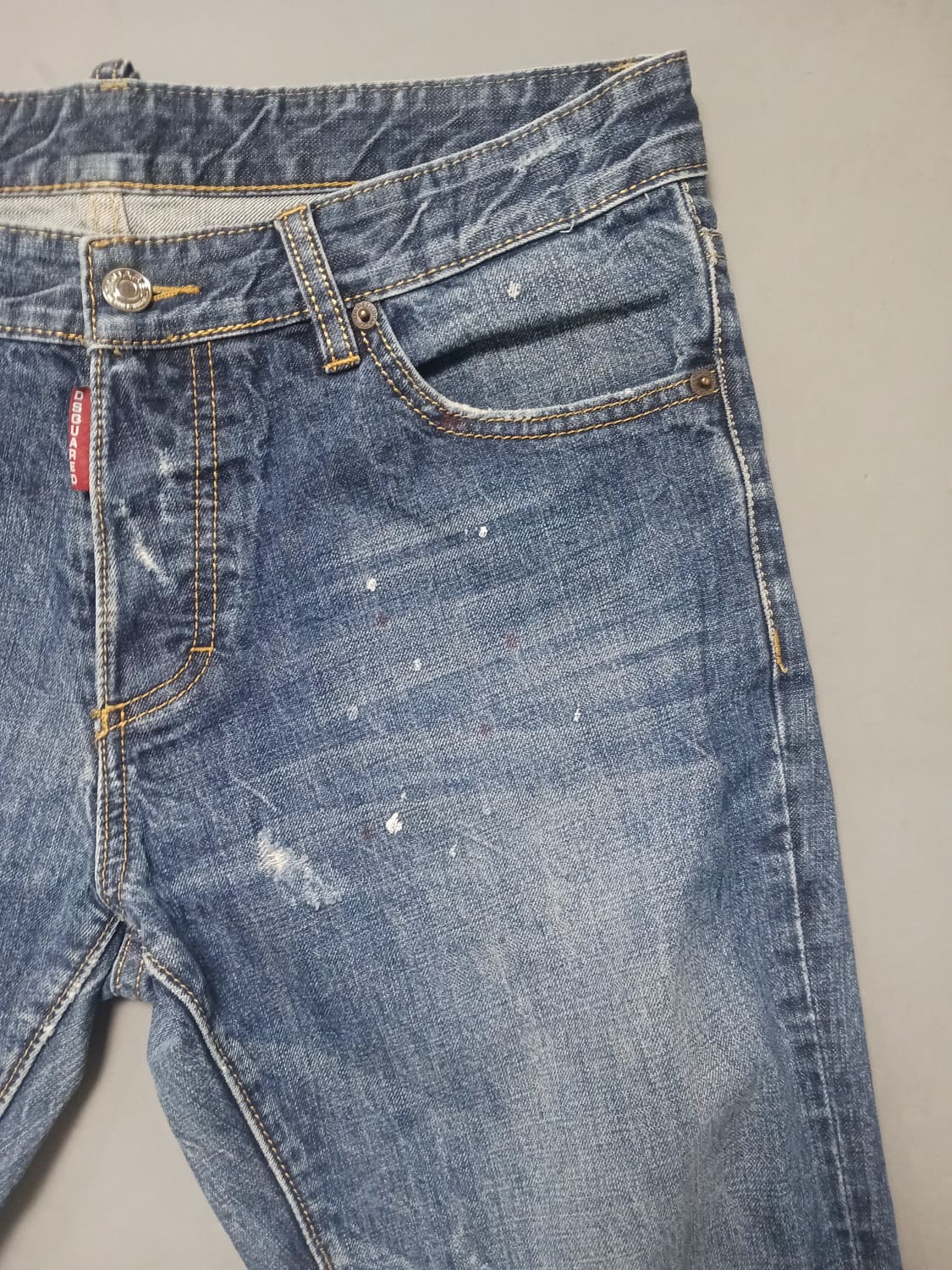 [34] 디스퀘어드2 멀티페인팅 레드탭 레귤러진 청바지 상품이미지4