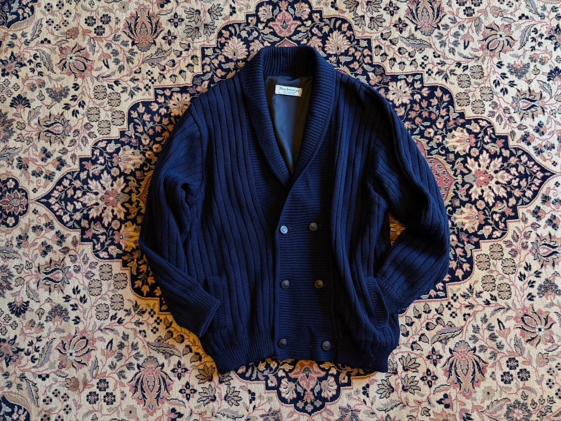 버버리 스코티쉬 숄칼라 가디건 105~110 상품이미지1