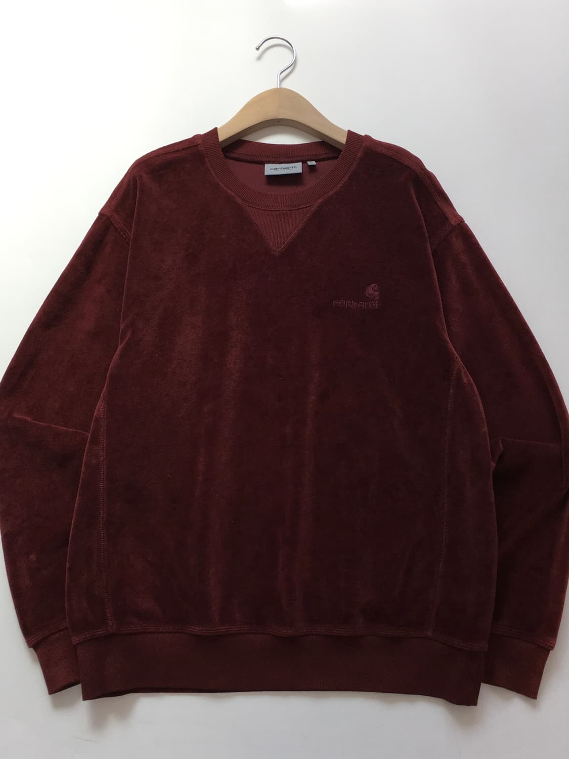 Carhartt 칼하트 버건디 벨루어 트랙탑 상품이미지3