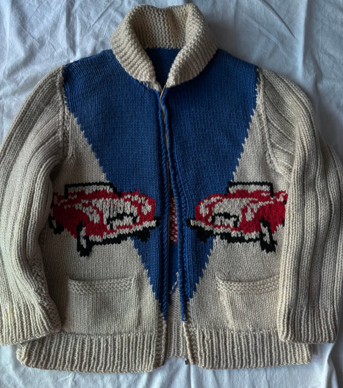 Vintage 60s 70s Racing Wool 코위찬 상품이미지1