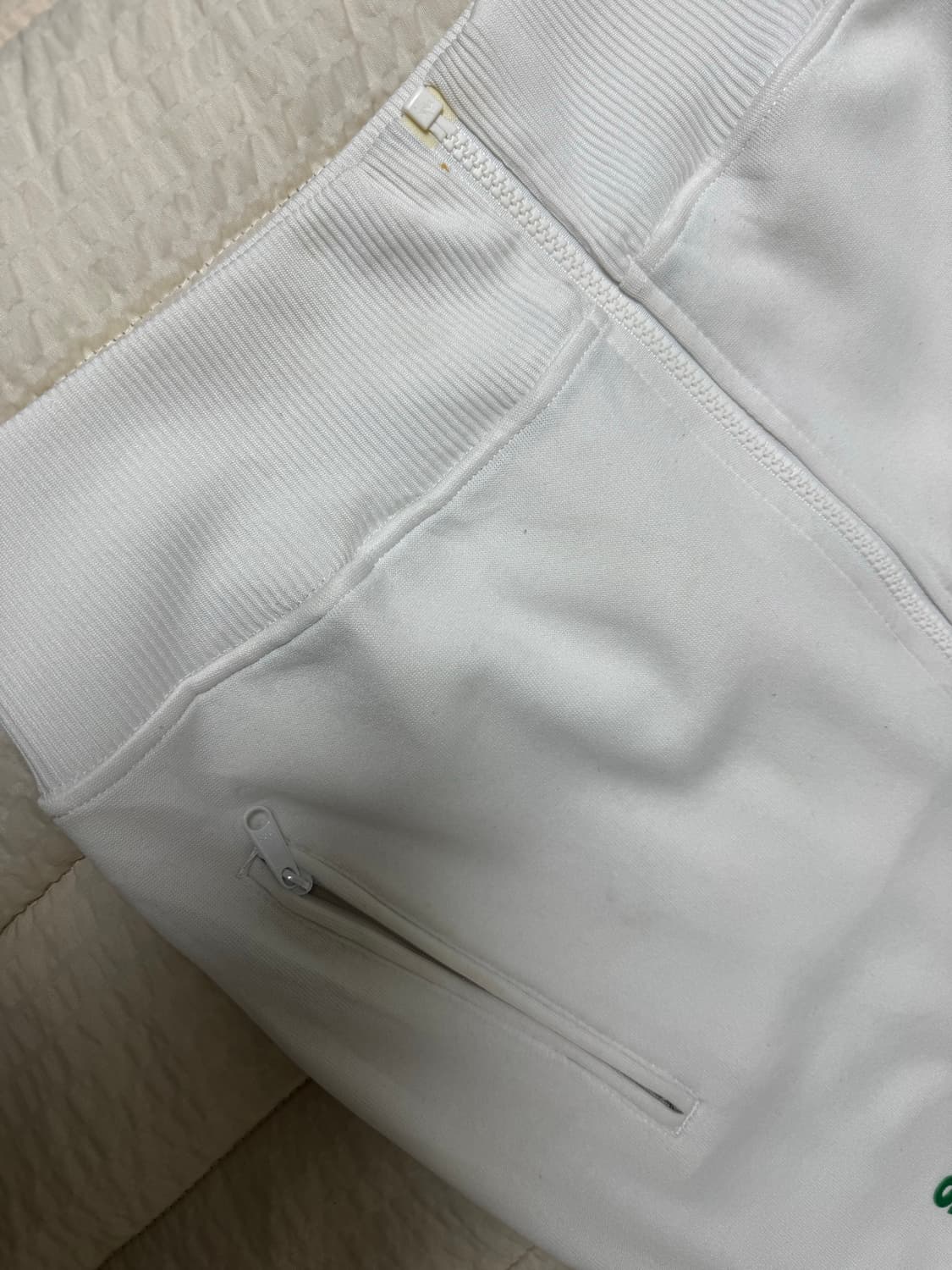 아디다스 빈티지 구제 화이트/그린 져지 후드집업 상품이미지4