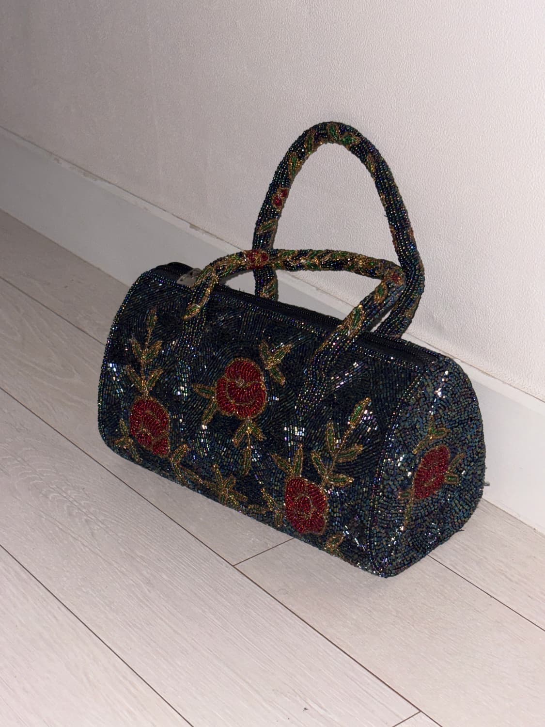 (희귀) 빈티지 오리엔탈 장미 비즈 핸드백🌹✨ 상품이미지1