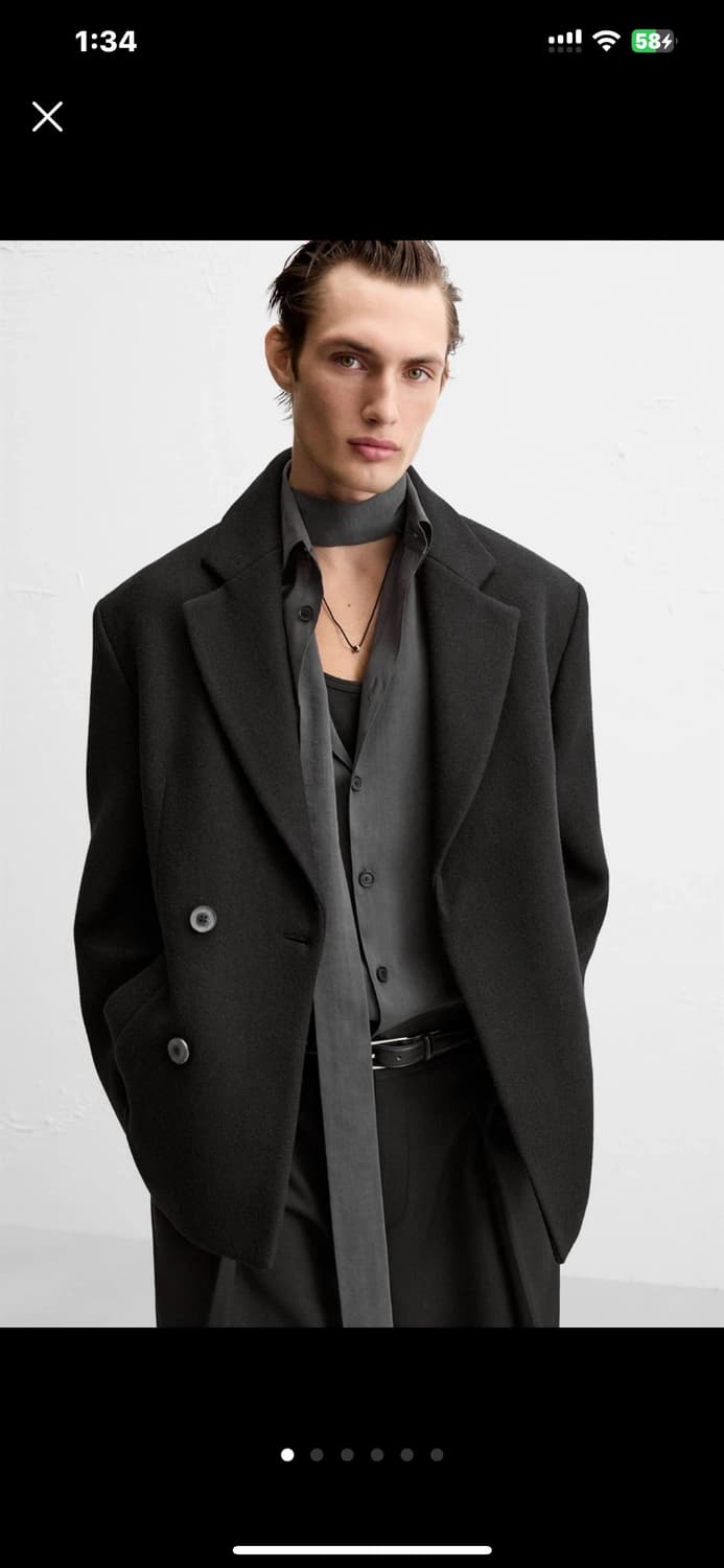 렉토 스타일 자라 남성 블랙 울 블레이져 상품이미지2