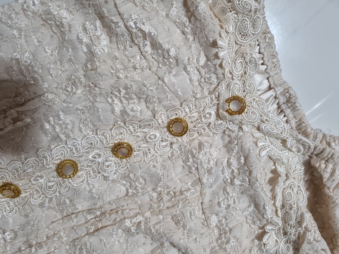 레이스 블라우스+샤 롱스커트 상품이미지4